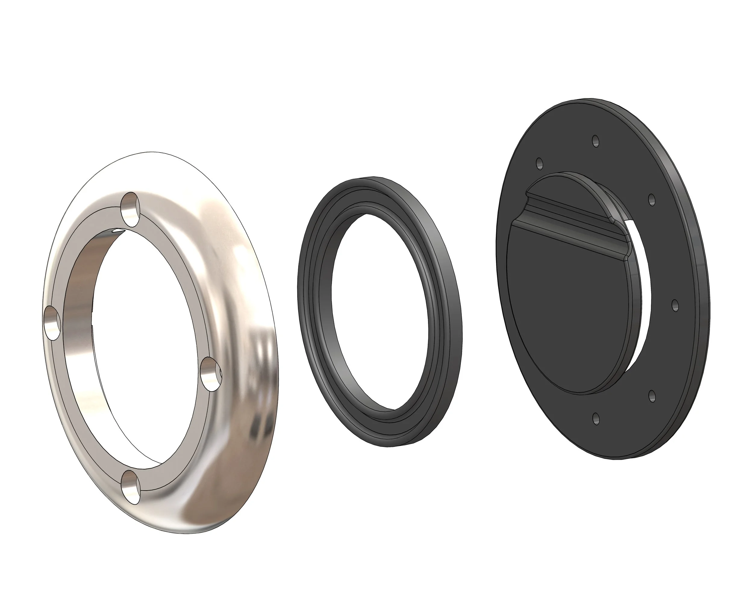 SW1109 - Screw Mount Scupper with Elastomer Flapper — Seaworthy